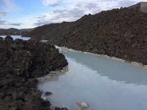 Blueish-white Icelandic water